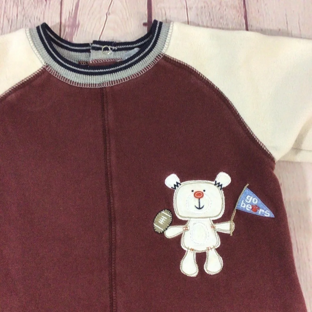 Carter’s Football Bear Long Sleeve Outfit - Size XL (12 Months)
